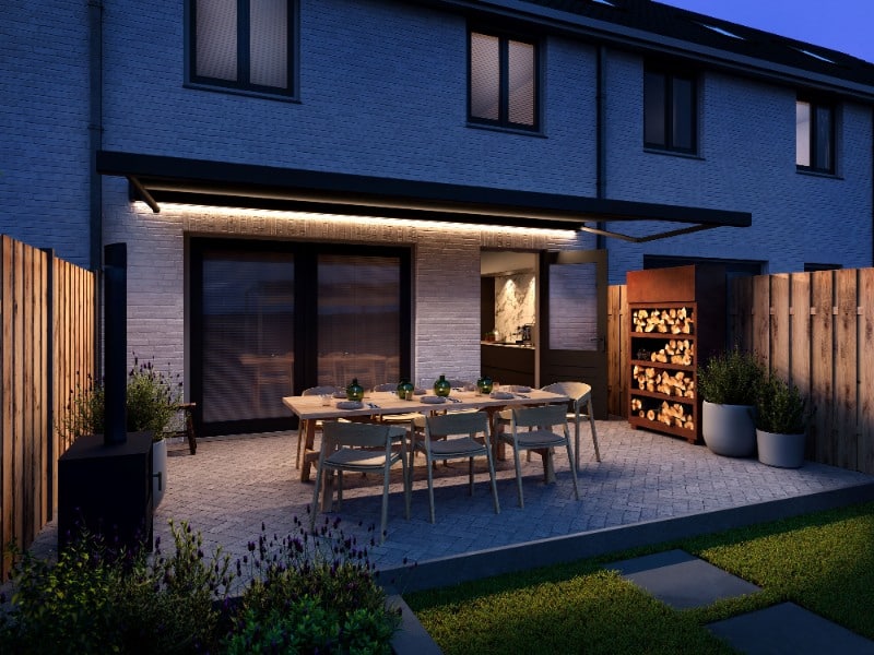 Knikarmscherm Alora 1 Verlichting Alora - Germa Zonwering